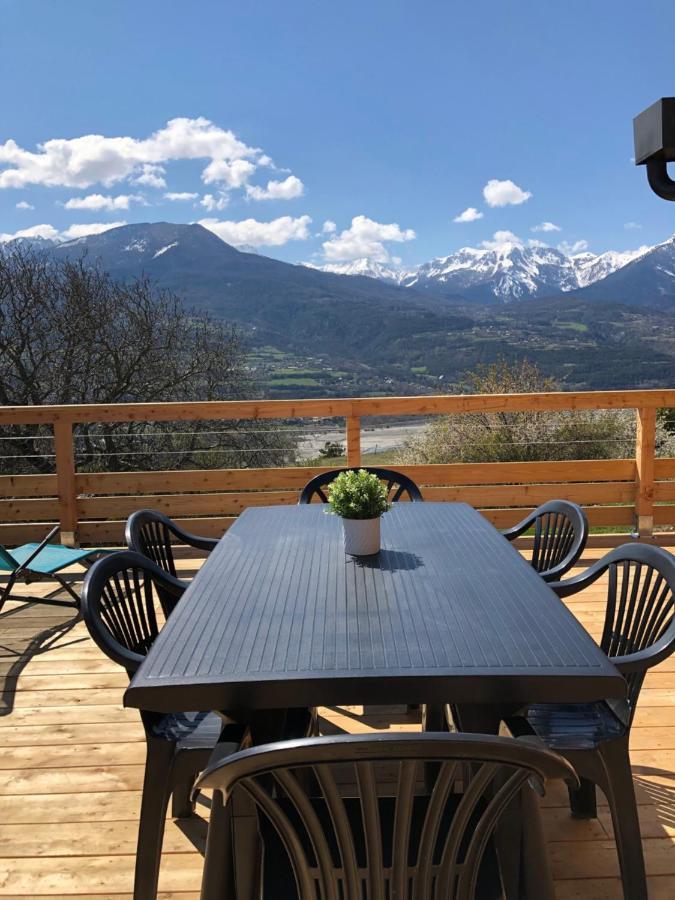 chalet avec vue lac Embrun Extérieur photo